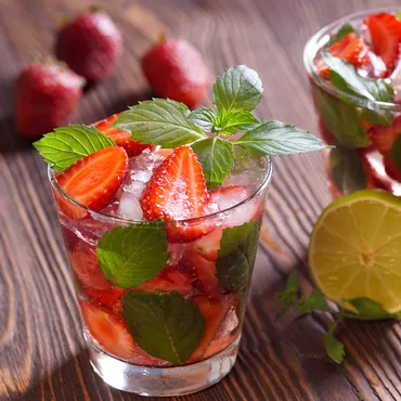 Sparkling Strawberry-Basil Sangria